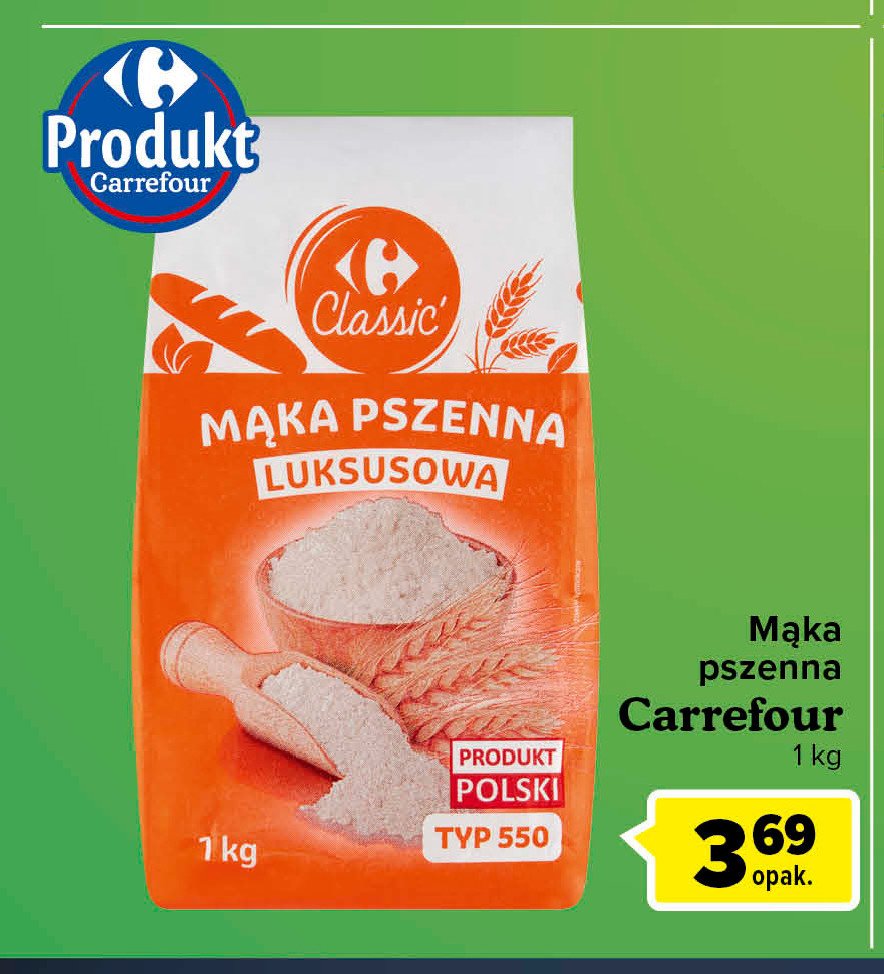 Mąka pszenna luksusowa Carrefour promocja