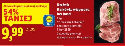 Karkówka wieprzowa bez kości promocja w Lidl