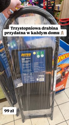 Drabina trzystopniowa składana NITEO promocja w Biedronka