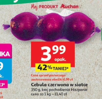 Cebula czerwona hiszpania Auchan promocja