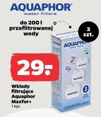 Wkłady filtrujące Aquaphor Maxfor+ promocja w Netto