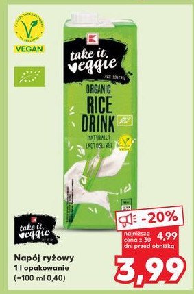 Napój ryżowy K-classic takie it veggie promocja