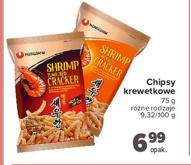 Chipsy krewetkowe pikantne Nongshim promocja