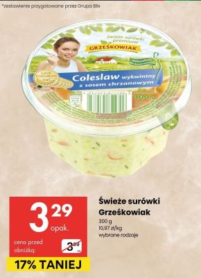 Surówka Coleslaw wykwintny z sosem chrzanowym Grześkowiak promocja w Delikatesy Centrum