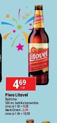 Piwo Litovel premium dark promocja