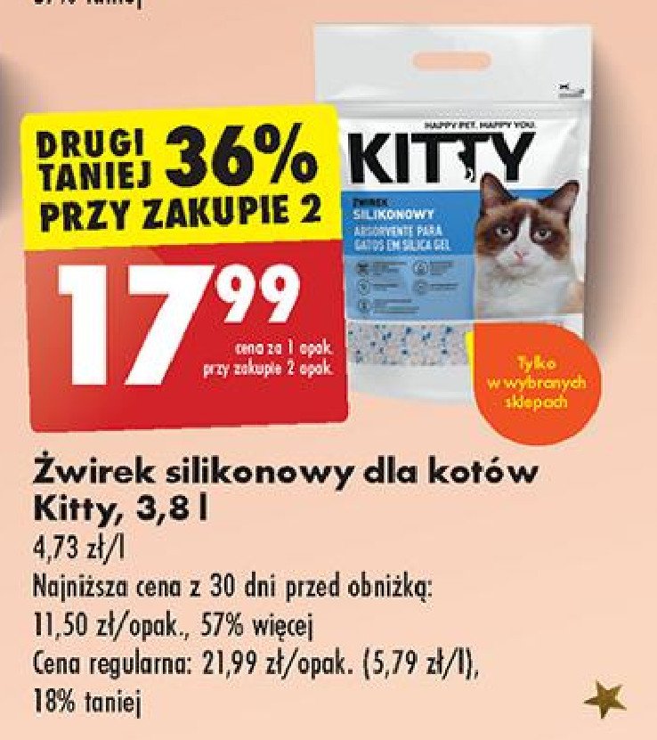 Żwirek silikonowy Kitty promocja w Biedronka