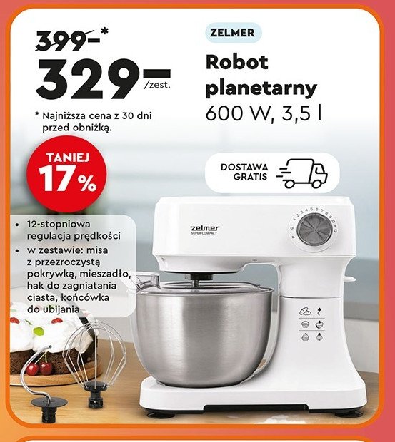 Robot planetarny 600 w Zelmer promocja w Biedronka