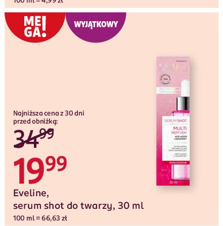 Serum shot multipeptydowe Eveline face therapy proffessional promocja