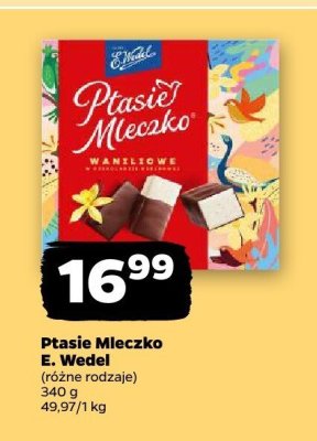 Ptasie Mleczko różne rodzaje E. Wedel promocja w Netto