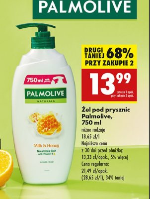 Żel pod prysznic milk & honey Palmolive naturals promocja