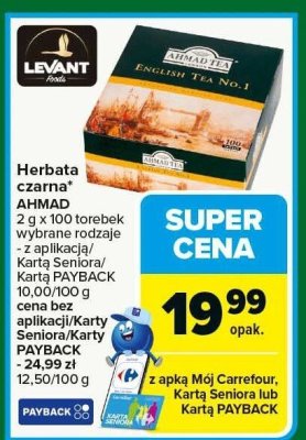Herbata czarna AHMAD promocja w Carrefour