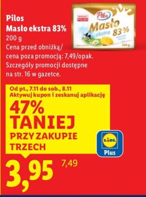 Masło extra 83% promocja w Lidl