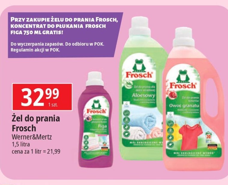 Żel do prania owoc granatu Frosch promocja