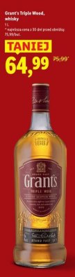 Whisky Grant's Triple Wood promocja w Lidl