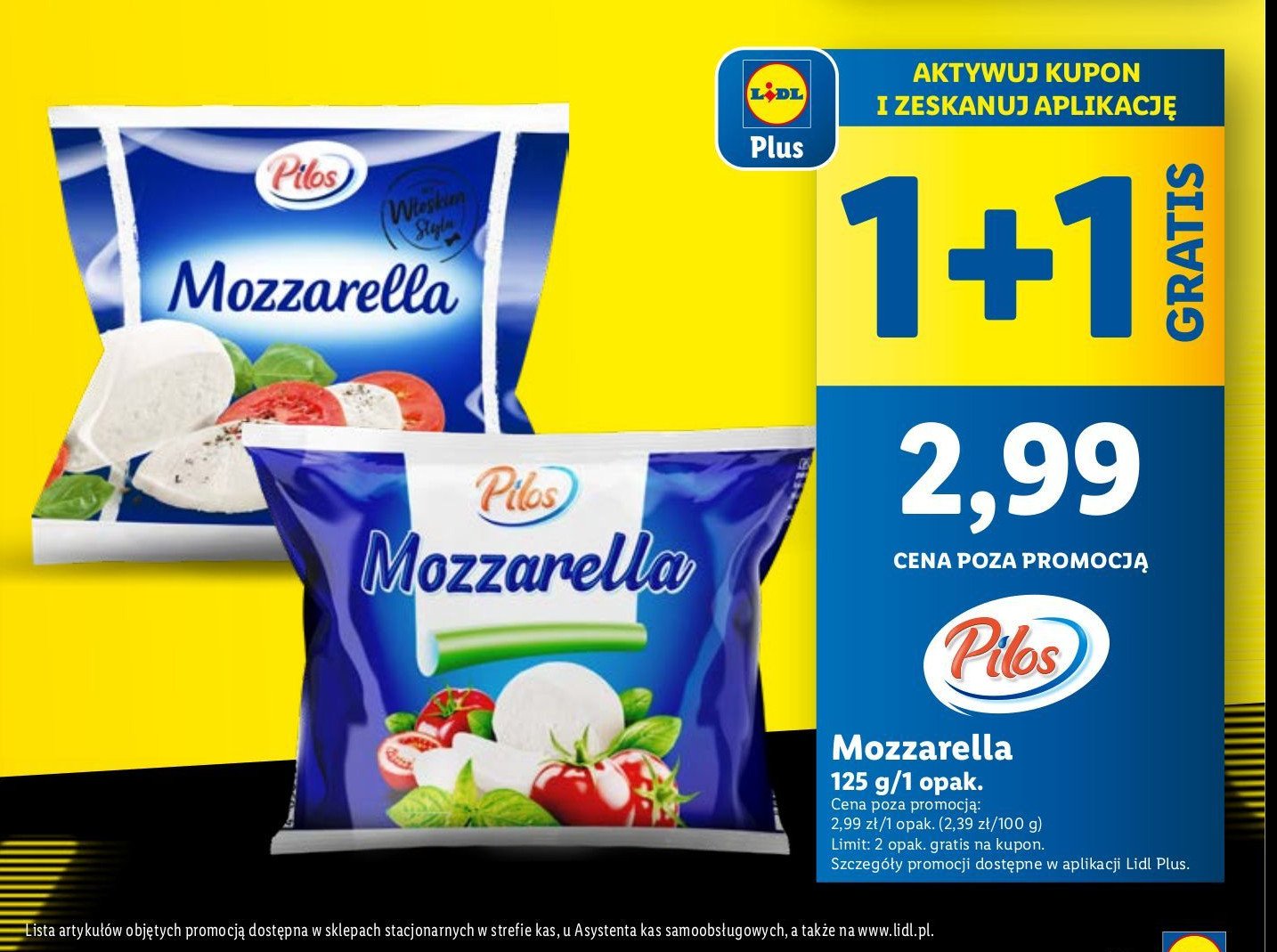 Ser mozzarella Pilos promocja