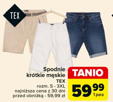 Spodnie krótkie męskie s-3xl Tex promocja