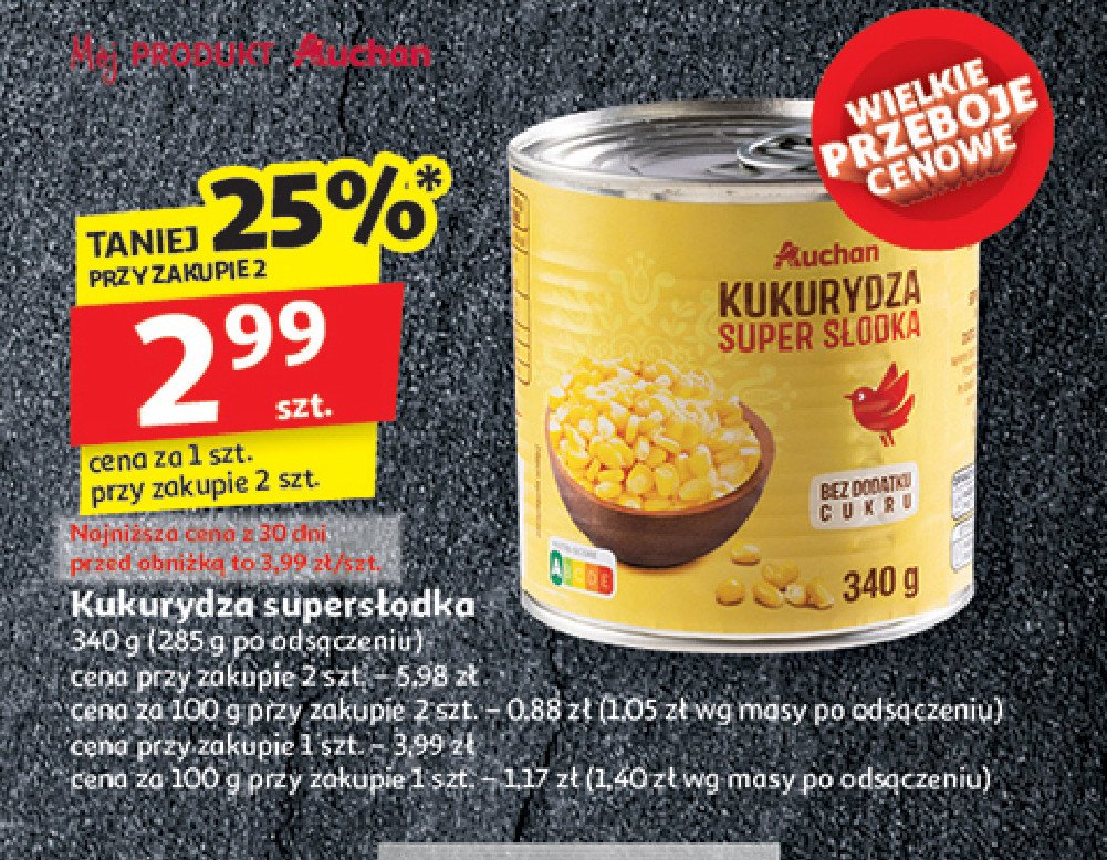 Kukurydza konserwowa Auchan promocja