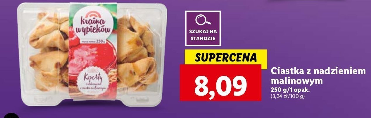 Ciastka koperty malinowe Kraina wypieków promocja