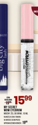 Kosmetyki do makijażu MY SECRET WOW EYEBROW kredowy żel do brwi promocja w Drogerie Natura