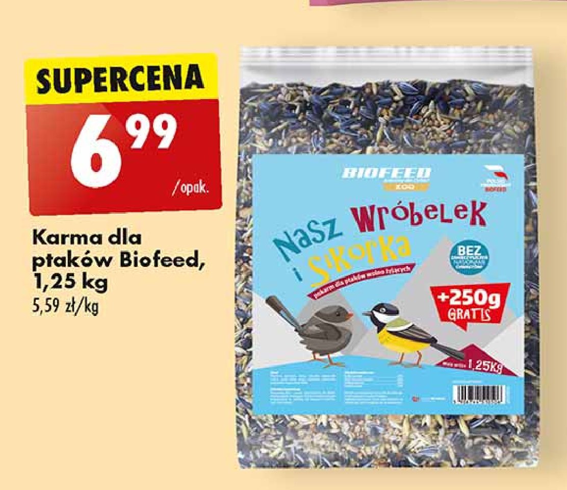 Pokarm nasz wr贸belek i sikorka BIOFEED promocja