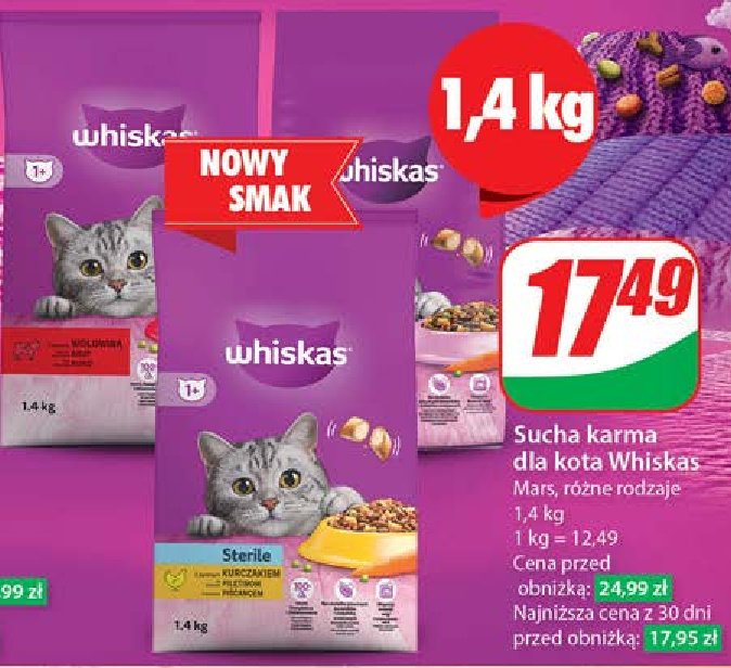 Karma dla kotów z wołowiną Whiskas promocja