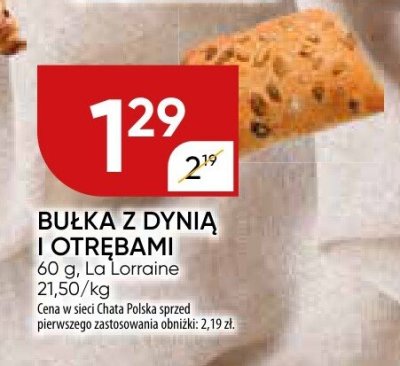 Bułka z dynią i otrębami promocja w Chata Polska