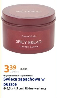 Świeca zapachowa w puszce Spicy Bread promocja w Action