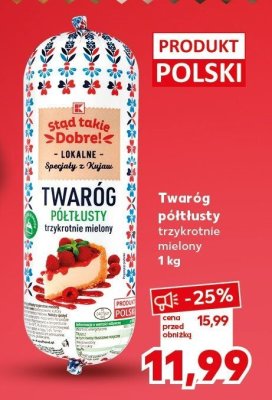 Twaróg półtłusty trzykrotnie mielony 1 kg promocja w Kaufland