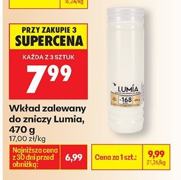Wkład zalewany do zniczy 470 g promocja w Biedronka