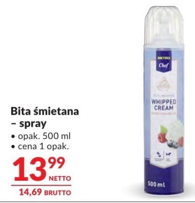 Bita śmietana spray promocja w Makro