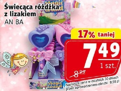 Świecąca różdżka z lizakiem promocja w Prim Market