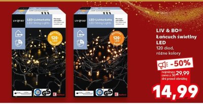 Łańcuch świetlny LED LIV & BO 120 diod, różne kolory promocja w Kaufland