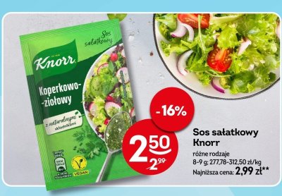 Sos sałatkowy Knorr różne rodzaje promocja w Żabka