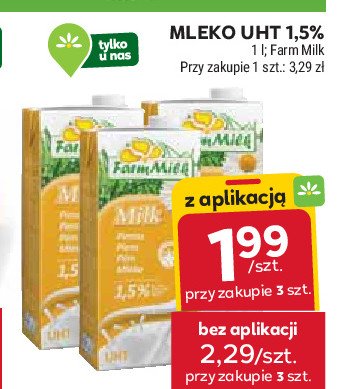 Mleko 1.5% Farm milk promocja