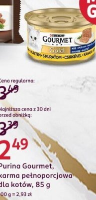 Karma pełnoporcjowa dla kotów z kurczakiem promocja w Rossmann