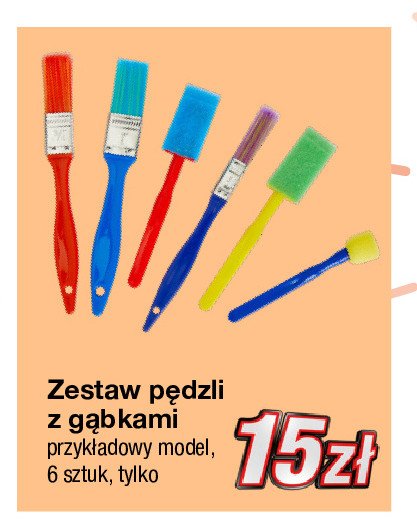 Zestaw pędzli z gąbkami promocja