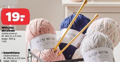 Włóczka akrylowa (różne kolory) promocja w Netto