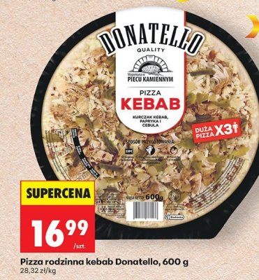 Pizza rodzinna kebab Donatello, 600 g promocja w Biedronka