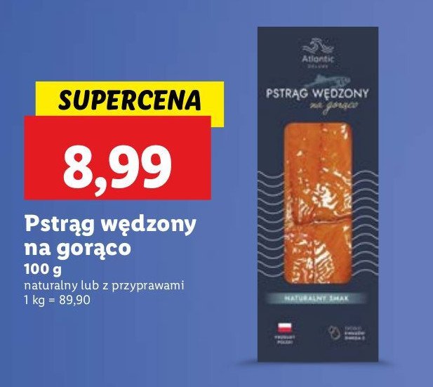 Filet z pstąga wędzony z przyprawami Atlantic (lidl) promocja