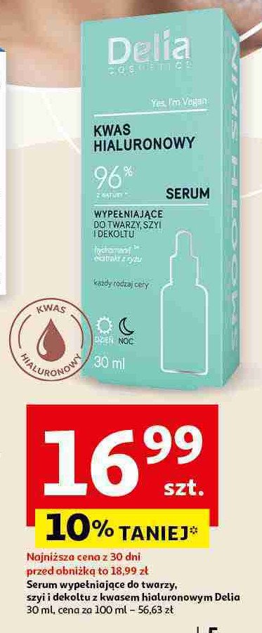 Serum wypełniające kwas hialuronowy 96% Delia promocja