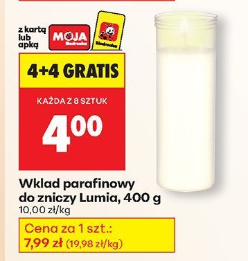 Wkład parafinowy do znicza Lumia, 400 g promocja w Biedronka