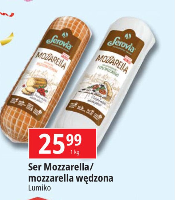 Ser mozzarella typu włoskiego Serovia promocja