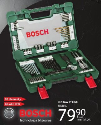 Zestaw V-LINE BOSCH 83 elementy z latarką LED promocja w Selgros