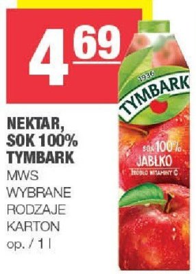 Nektar, sok 100% Tymbark MWS promocja w SPAR