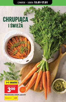 Marchewka młoda pęczek promocja w Biedronka