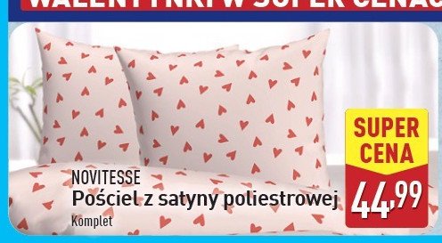 Komplet pościeli satynowej 140 x 200 cm Novitesse promocja w Aldi