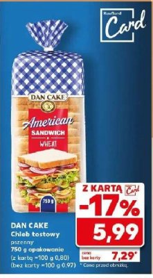 Chleb tostowy american Dan cake promocja