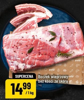 Boczek wieprzowy bez kości ze skórą promocja w POLOmarket