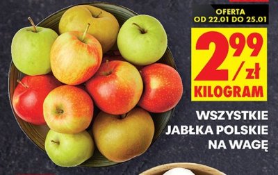 Jabłka polskie na wagę promocja w Biedronka