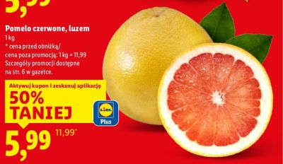 Pomelo czerwone, luzem promocja w Lidl